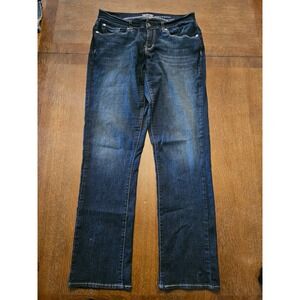Signature by Levi Strauss & Co Womens Curvy Straight Jeans Dark Wash 14L W34